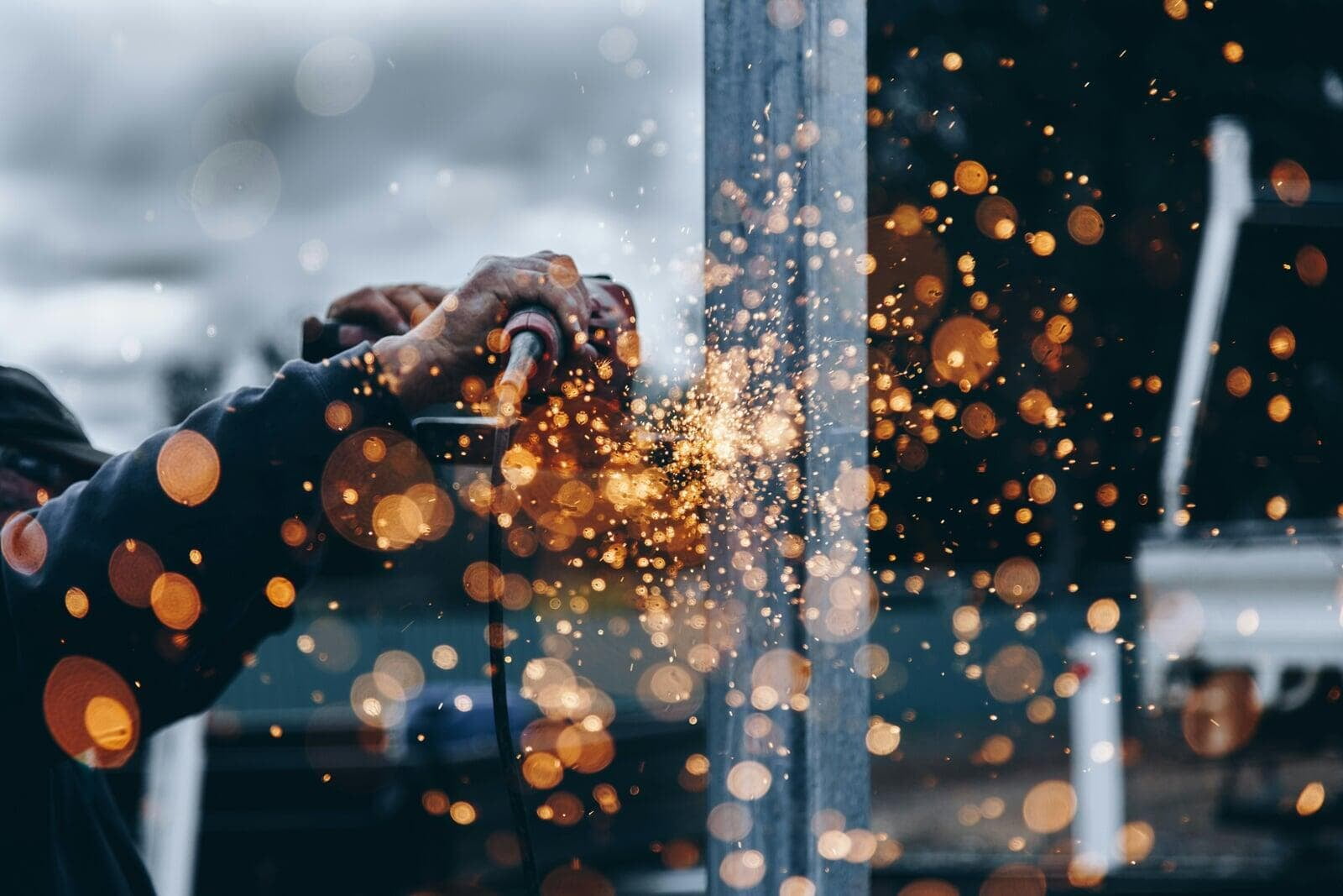A welder at work.